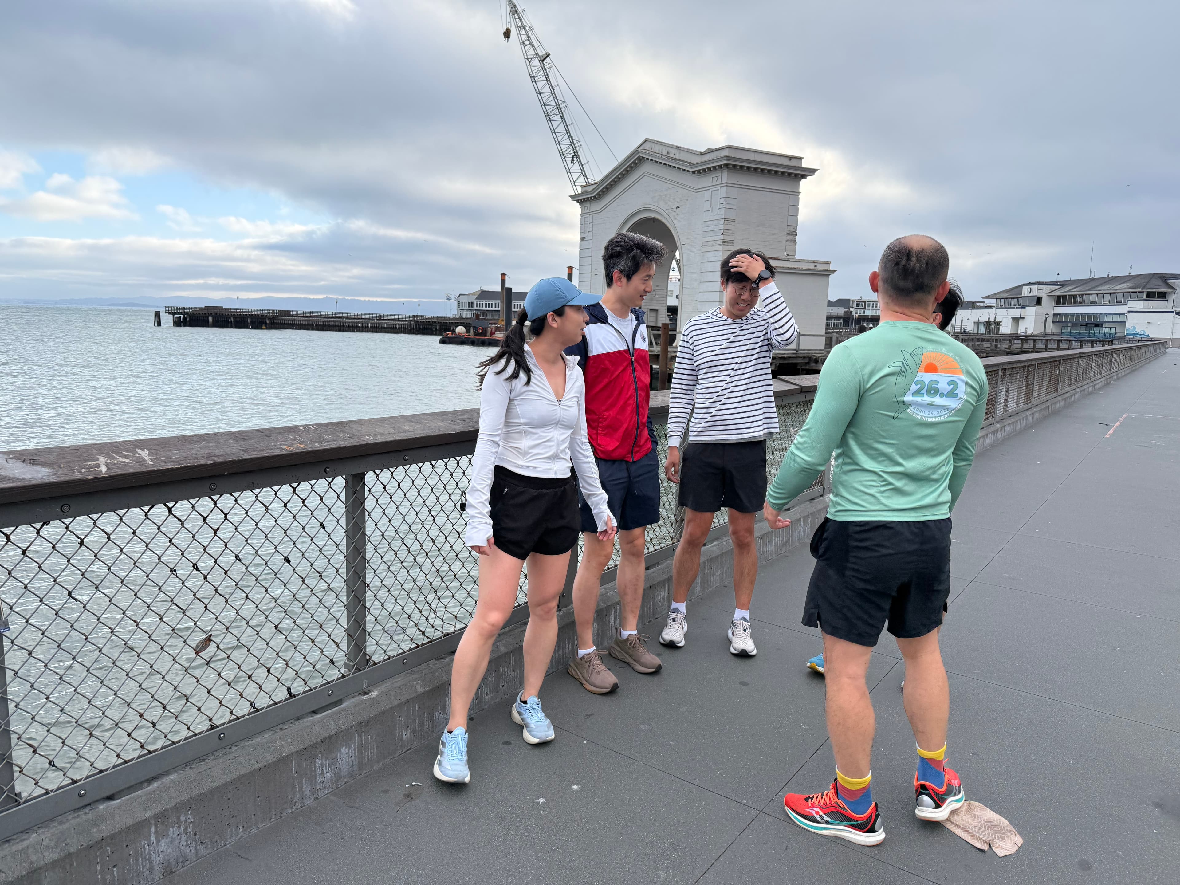 Group at the pier