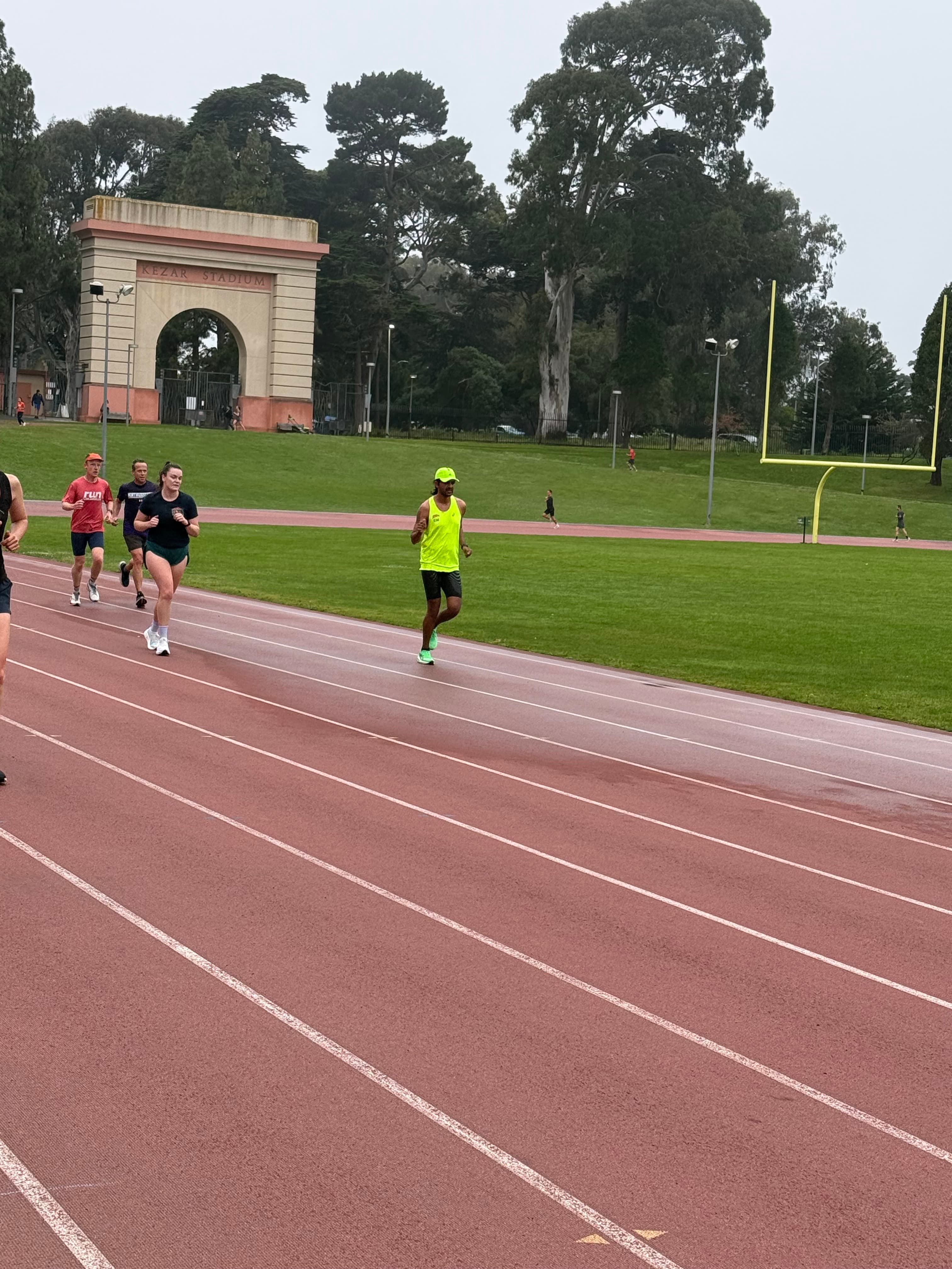 Track workout at Golden Gate Park
