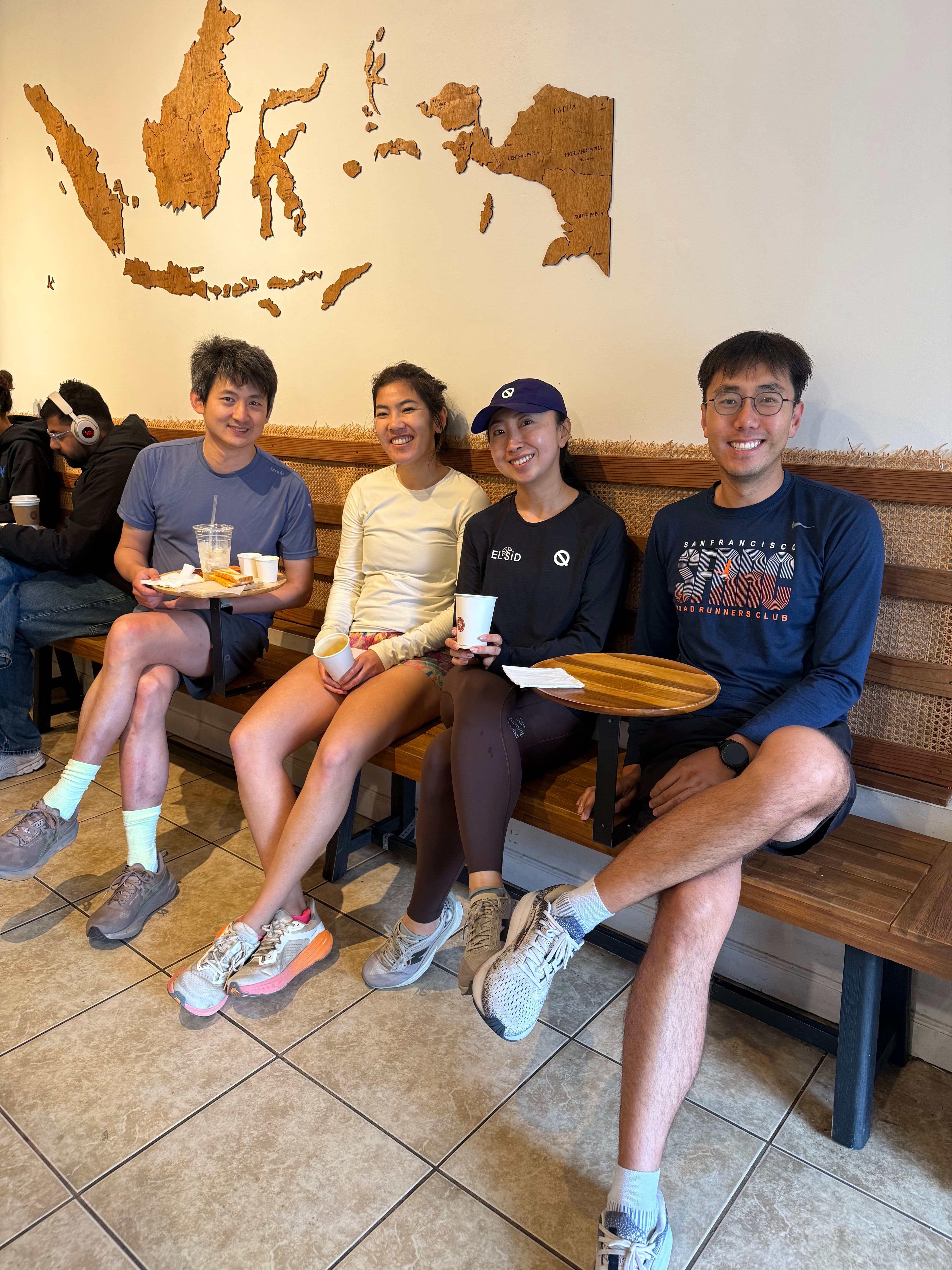 Post-run hang at Kopiku Indonesian Coffee